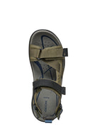 Geox Men's Green U Terreno + Grip B Te + Nbk Sy Double Strap Fabric Sandals | Derimod Geox Men's Green U Terreno + Grip B Te + Nbk Sy Double Strap Fabric Sandals | Derimod