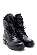 Women's Leather Stone Boots | Derimod Women's Leather Stone Boots | Derimod