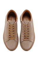 Men's Beige Nubuck Leather Sneaker | Derimod Men's Beige Nubuck Leather Sneaker | Derimod