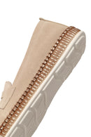 Woman Beige Suede Loafer | Derimod Woman Beige Suede Loafer | Derimod