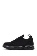 Men's Black Thick Sole Lace Up Fabric Sneaker | Derimod Men's Black Thick Sole Lace Up Fabric Sneaker | Derimod