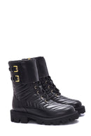 Women's Leather Quilted Boots | Derimod Women's Leather Quilted Boots | Derimod