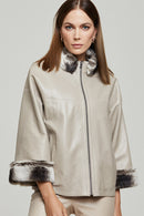 Della Kadın Deri Çift Taraflı Ceket | Derimod Della Kadın Deri Çift Taraflı Ceket | Derimod