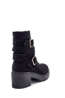 Women's Heeled Suede Leather Boots | Derimod Women's Heeled Suede Leather Boots | Derimod