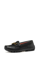Geox Women's Black Cosmopolis + Grip Buckle Detailed Leather Ballerinas | Derimod Geox Women's Black Cosmopolis + Grip Buckle Detailed Leather Ballerinas | Derimod