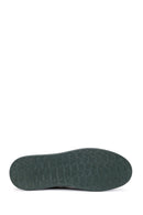 Erkek Haki Nubuk Deri Baskılı Spor Loafer | Derimod Erkek Haki Nubuk Deri Baskılı Spor Loafer | Derimod