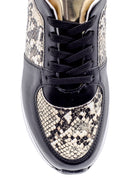 Kadn Yılan Derisi Detaylı Sneaker | Derimod Kadn Yılan Derisi Detaylı Sneaker | Derimod