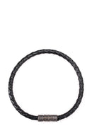 Erkek Siyah Deri Bileklik | Derimod Erkek Siyah Deri Bileklik | Derimod