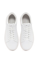 Alberto Guardiani Men's White Winner Leather Sneakers | Derimod Alberto Guardiani Men's White Winner Leather Sneakers | Derimod