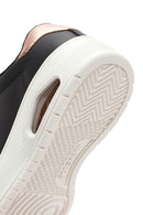 Skechers Women's Black Uno Court Lace-Up Chunky Sole Leather Sneakers | Derimod Skechers Women's Black Uno Court Lace-Up Chunky Sole Leather Sneakers | Derimod