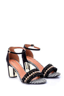 Women's Suede Metal Heel Detailed Shoes | Derimod Women's Suede Metal Heel Detailed Shoes | Derimod