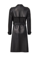 Los Angeles Women's Black Jacket Collar Leather Coat | Derimod Los Angeles Women's Black Jacket Collar Leather Coat | Derimod