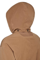 Geox Women's Brown Anyweco Hooded Trench Coat | Derimod Geox Women's Brown Anyweco Hooded Trench Coat | Derimod