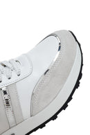 Kadın Beyaz Bağcıklı Deri Sneaker | Derimod