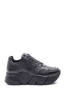 Kadın Yüksek Tabanlı Deri Sneaker | Derimod Kadın Yüksek Tabanlı Deri Sneaker | Derimod