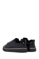 Men's Black Lace-Up Thick Sole Leather Sneakers | Derimod Men's Black Lace-Up Thick Sole Leather Sneakers | Derimod