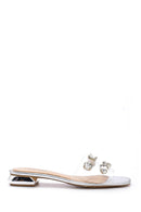 Women's Transparent Stone Slippers | Derimod Women's Transparent Stone Slippers | Derimod