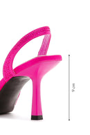 Kadın Fuşya Arkası Açık İnce Topuklu Stiletto | Derimod Kadın Fuşya Arkası Açık İnce Topuklu Stiletto | Derimod