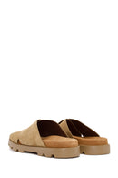 Camper Men's Brown Brutus Leather Slippers | Derimod Camper Men's Brown Brutus Leather Slippers | Derimod