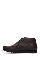Men's Brown Leather Short Boots | Derimod Men's Brown Leather Short Boots | Derimod