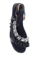 Women's Casual Stone Detailed Sandals | Derimod Women's Casual Stone Detailed Sandals | Derimod