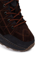 Male Brown Lace-up Thick-soled Suede Leather Sneaker | Derimod Male Brown Lace-up Thick-soled Suede Leather Sneaker | Derimod