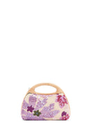 Women's Purple Long Strap Sequin Patterned Mini Box Clutch Bag | Derimod Women's Purple Long Strap Sequin Patterned Mini Box Clutch Bag | Derimod