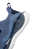 Erkek Mavi Bağcıklı Kalın Tabanlı Kumaş Sneaker | Derimod