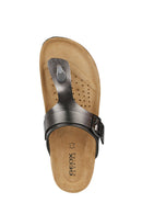 Geox Kadın Gri Brionia Deri Parmak Arası Terlik | Derimod Geox Kadın Gri Brionia Deri Parmak Arası Terlik | Derimod