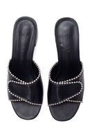 Women's Beaded Heeled Slippers | Derimod Women's Beaded Heeled Slippers | Derimod
