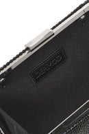 Kadın Siyah Uzun Askılı Taşlı Mini Portföy Çanta | Derimod Kadın Siyah Uzun Askılı Taşlı Mini Portföy Çanta | Derimod