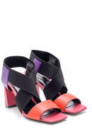 Women's Leather Thick Heeled Sandals | Derimod Women's Leather Thick Heeled Sandals | Derimod