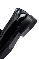 Kadın Siyah Rugan Deri Maskülen Loafer | Derimod Kadın Siyah Rugan Deri Maskülen Loafer | Derimod
