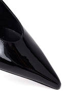 Woman Black Open-Back Thin-Heeled Patent Leather Leather Shoes | Derimod Woman Black Open-Back Thin-Heeled Patent Leather Leather Shoes | Derimod