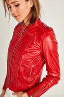 Sugar Kadın Deri Ceket | Derimod Sugar Kadın Deri Ceket | Derimod