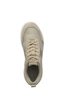 Geox Men's Beige U Xtors D - Mesh + Suede Lace-up Suede Leather Sneakers | Derimod Geox Men's Beige U Xtors D - Mesh + Suede Lace-up Suede Leather Sneakers | Derimod