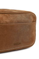 Woman Tan Long-Strap Suede Crossbody Bag | Derimod Woman Tan Long-Strap Suede Crossbody Bag | Derimod