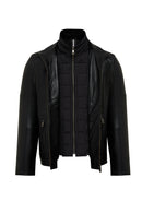 Mbappe Men's Black Leather Jacket | Derimod Mbappe Men's Black Leather Jacket | Derimod
