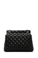 Women's Black Long Strap Quilted Shoulder Bag | Derimod Women's Black Long Strap Quilted Shoulder Bag | Derimod