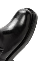 Women's Black Buckled Biker Leather Boots | Derimod Women's Black Buckled Biker Leather Boots | Derimod