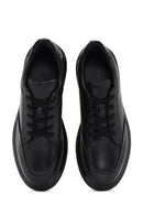 Men's Black Lace-up Leather Sneaker | Derimod Men's Black Lace-up Leather Sneaker | Derimod