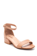 Women's White Casual Heeled Sandals | Derimod Women's White Casual Heeled Sandals | Derimod