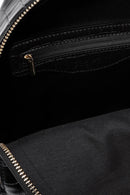 Kadın Siyah Kroko Sırt Çantası | Derimod Kadın Siyah Kroko Sırt Çantası | Derimod