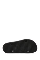 Women's Black Ankle Strap Thick Soled Jelly Sandals | Derimod Women's Black Ankle Strap Thick Soled Jelly Sandals | Derimod