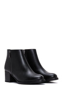 Women's Black Zippered Chunky Heel Boots | Derimod Women's Black Zippered Chunky Heel Boots | Derimod