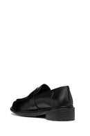 Geox Women's Black Walk Pleasure Leather Masculine Loafer | Derimod Geox Women's Black Walk Pleasure Leather Masculine Loafer | Derimod