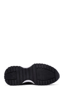 Kadın Siyah Deri Süet Detaylı Sneaker | Derimod Kadın Siyah Deri Süet Detaylı Sneaker | Derimod