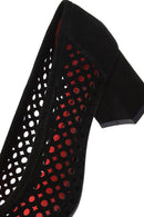 Derimod Gritti Women's Black Heeled Suede Leather Shoes | Derimod Derimod Gritti Women's Black Heeled Suede Leather Shoes | Derimod