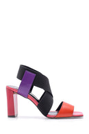 Women's Leather Thick Heeled Sandals | Derimod Women's Leather Thick Heeled Sandals | Derimod