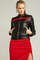 Rapsodi Kadın Deri Ceket | Derimod Rapsodi Kadın Deri Ceket | Derimod